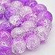Two Tone Drawbench Crackle Glass Beads Strands UK-G-L276-04D-K-1