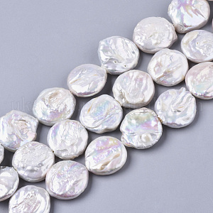 Large Coin Pearl Beads UK-PEAR-Q015-004B
