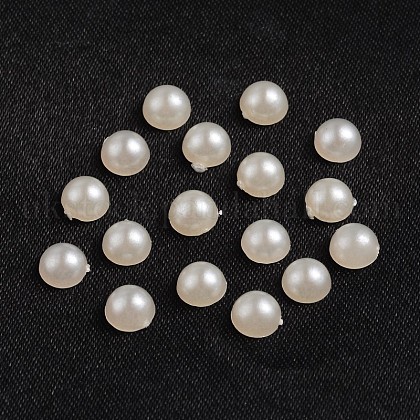 Imitation Pearl Acrylic Beads UK-SACR-R701-5x2mm-24-1