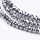 Electroplate Glass Beads Strands UK-EGLA-J025-FM1-2