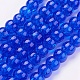 Spray Painted Crackle Glass Beads Strands UK-CCG-Q001-6mm-14-1