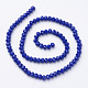 Faceted Solid Color Glass Rondelle Bead Strands UK-GLAA-Q044-6mm-22-2