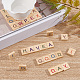 Random Mixed Capital Letters or Unfinished Blank Wooden Scrabble Tiles UK-DIY-WH0162-89-5