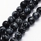 Natural Snowflake Obsidian Beads Strands&nbsp;UK-G-I199-36-6mm-1