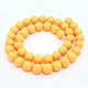 Round Shell Pearl Frosted Beads Strands UK-BSHE-I002-8mm-01-K-2