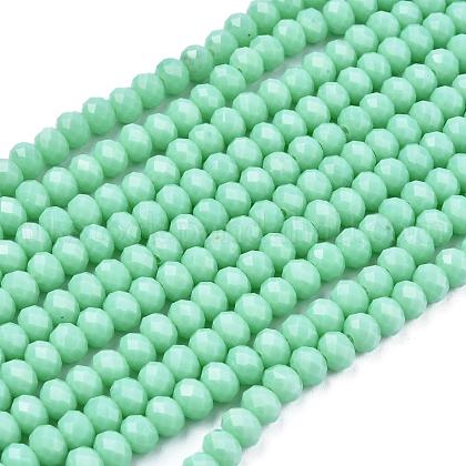 Opaque Solid Color Glass Beads Strands UK-EGLA-A034-P6mm-D14-1