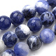 Natural South Africa Sodalite Beads Strands UK-G-S259-35-8mm-1