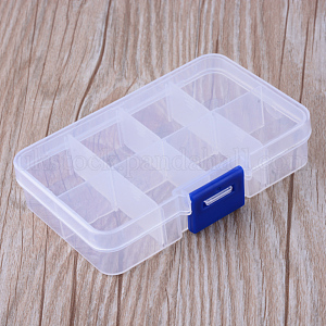 Wholesale 8 Compartments Polypropylene(PP) Bead Storage Containers,  Rectangle, Clear, 10.8x7x2.3cm, Hole: 6mmJewlery Online, Cheap Jewelry  Supplier, Jewelry Making Projects