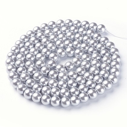 Glass Pearl Beads Strands UK-HY-8D-B18-1