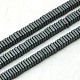 Non-magnetic Synthetic Hematite Beads Strands UK-G-K003-3mm-07F-1