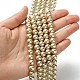 Eco-Friendly  Dyed Glass Pearl Round Bead Strands UK-X-HY-A002-8mm-RB021-4