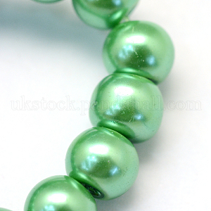 Baking Painted Pearlized Glass Pearl Round Bead Strands UK-HY-Q003-4mm-69
