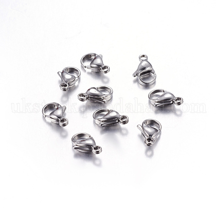 304 Stainless Steel Lobster Claw Clasps UK-STAS-AB15-1-1