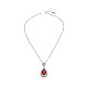 SHEGRACE Fashion Natural Red Corundum Drop Pendant Necklace UK-JN78A-3