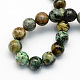 Natural African Turquoise(Jasper) Round Beads Strands UK-G-S181-12mm-2