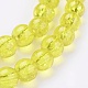Spray Painted Crackle Glass Beads Strands UK-CCG-Q001-6mm-04-K-3