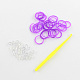 Fluorescent Neon Color Rubber Loom Bands Refills with Accessories UK-DIY-R006-06-K-1