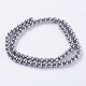 Synthetic Magnetic Hematite Beads Strands UK-G-H1097-1-2