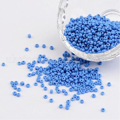 12/0 Opaque Colours Round Glass Seed Beads UK-X-SEED-A010-2mm-43B-1