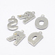 Alloy Rhinestone Letter Charms UK-RB-A052-01-2