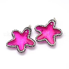 Starfish/Sea Stars Glass Rhinestone Pendants