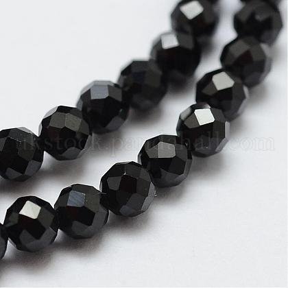 Natural Black Spinel Beads Strands UK-G-E366-07-3mm-1