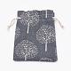 Polycotton(Polyester Cotton) Packing Pouches Drawstring Bags UK-ABAG-T006-A21-4