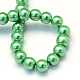 Baking Painted Pearlized Glass Pearl Round Bead Strands UK-HY-Q003-4mm-69-4