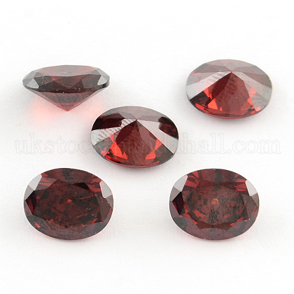 Cubic Zirconia Pointed Back Cabochons UK-ZIRC-R010-9x7-03-K-1