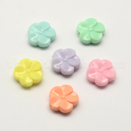 Opaque Acrylic Flower Beads UK-X-SACR-Q100-M058-1