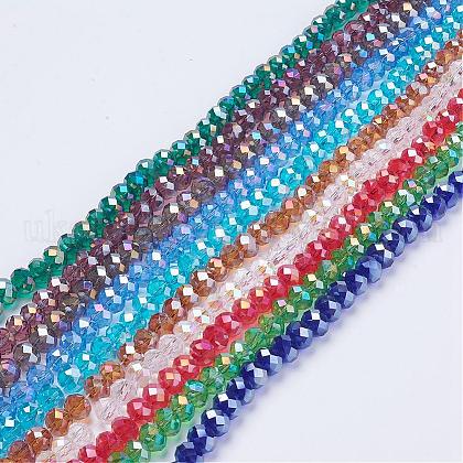 Electroplate Glass Beads UK-GR8MM-AB-1