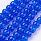 Spray Painted Crackle Glass Beads Strands UK-CCG-Q001-10mm-14-K-1