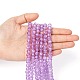 Spray Painted Crackle Glass Beads Strands UK-CCG-Q002-8mm-04-4