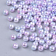 Rainbow ABS Plastic Imitation Pearl Beads UK-OACR-Q174-8mm-01-2