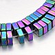 Cube Electroplate Non-magnetic Synthetic Hematite Beads Strands UK-G-P110-01C-1