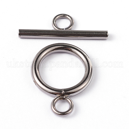 304 Stainless Steel Ring Toggle Clasps UK-STAS-L176-12P-1