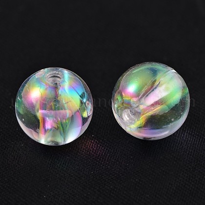 Eco-Friendly Transparent Acrylic Beads UK-PL734-2-1