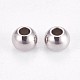 304 Stainless Steel Smooth Round Spacer Beads UK-STAS-M006-01C-2