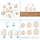 Yilisi DIY Unfinished Wooden Pendant Earring Making Kits UK-DIY-YS0001-17-9