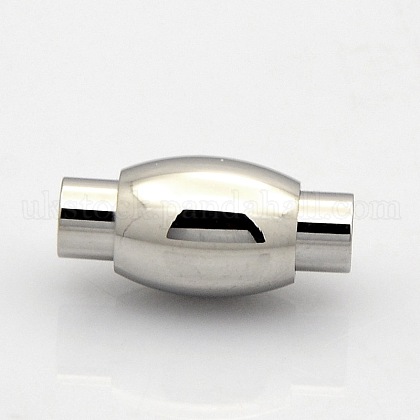 Column with Barrel 304 Stainless Steel Magnetic Clasps UK-STAS-N014-09-4mm-1