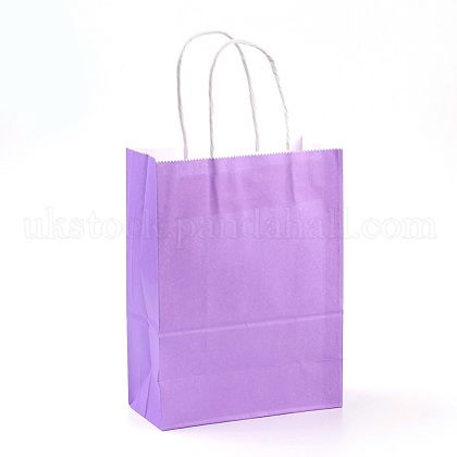 Pure Color Kraft Paper Bags UK-AJEW-G020-A-09-1