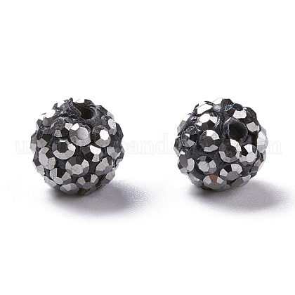 Pave Disco Ball Beads UK-RB-A140-8mm-5-1