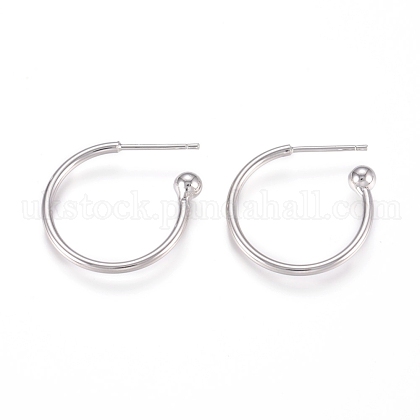 Brass Stud Earrings UK-EJEW-L245-001P-1