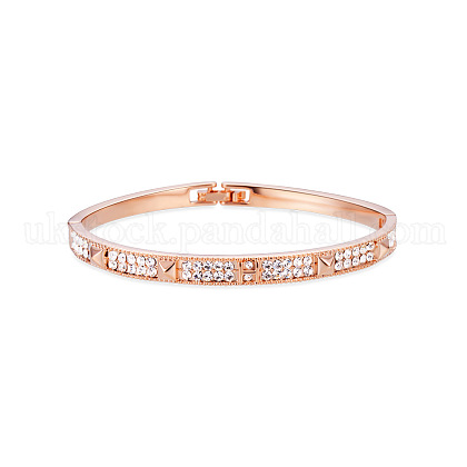 SHEGRACE Elegant Fashion Rose Gold Plated Tin Alloy Bangles UK-JB87A-1
