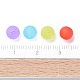 6mm Mixed Transparent Round Frosted Acrylic Ball Bead UK-X-FACR-R021-6mm-M-7