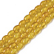 Transparent Crackle Glass Beads Strands UK-DGLA-S085-6x8-12-1