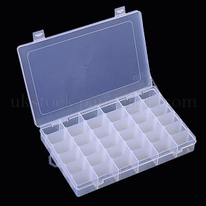 Plastic Clear Beads Storage Containers UK-C096Y