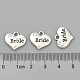Wedding Theme Antique Silver Tone Tibetan Style Heart with Bride Rhinestone Charms UK-X-TIBEP-N005-12E-3