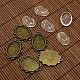 25x18mm Oval Dome Clear Glass Cover and Antique Bronze Alloy Cabochon Connector Settings Sets UK-DIY-X0082-AB-NF-1