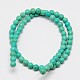 1 Strand Dyed Light Sea Green Round Synthetic Turquoise Beads Strands UK-X-TURQ-G106-4mm-02D-2